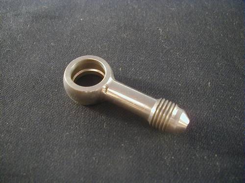 STRAIGHT BANJO ADAPTER STAINL.<br/>3/8x24, HOLE SIZE 7/16, 11.2mm  