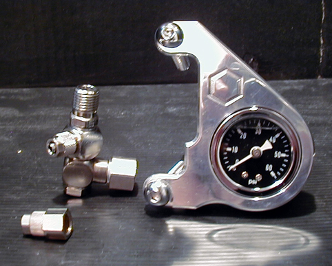 OIL PRESSURE PLATE KIT WITH ADAPTERS AND BOLTS<br/>LMANOMETER HALTER KIT, CNC ALU POLISH SPORTY 