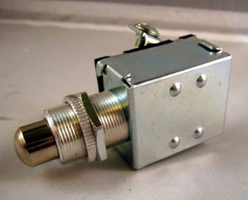 UNIVERSAL  PUSH BUTTON STARTER SWITCH<br/>60A at 12V, CHROME PLATED  