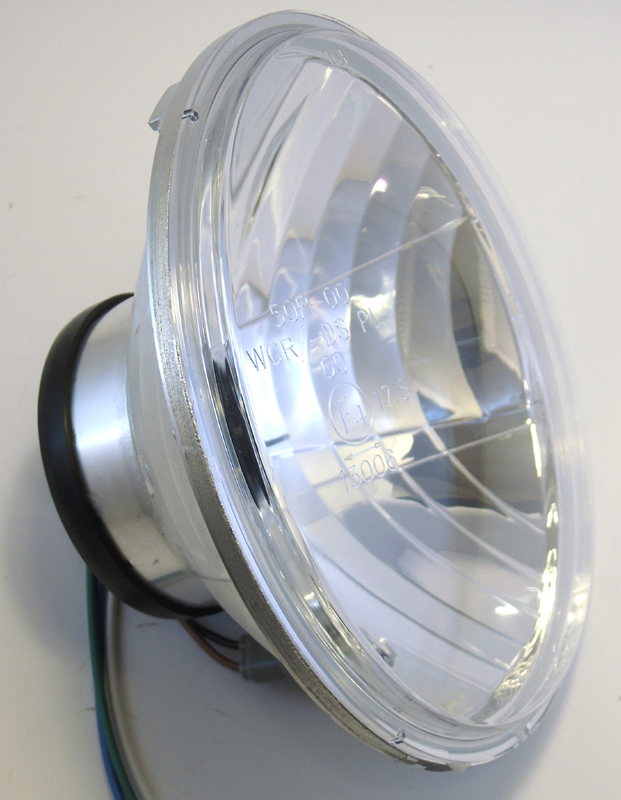 7" LIGHTING INSERT WITH CLEAR LENS<br/>H4 WITH PRISMAR REFLECTOR  
