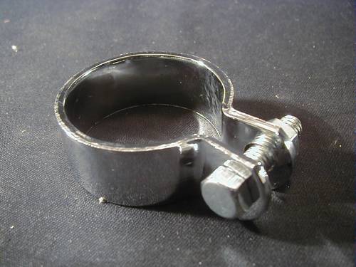 EXHAUST CLAMP SHORT 1-3/4<br/>CHROME  