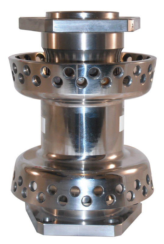 DUAL FLANGE HUB STAINLESS STEEL<br/>80 HOLE, WITH 19mm BEARINGS TWIN CAM SOFTAIL 2000-UP, NOT SPRINGER 